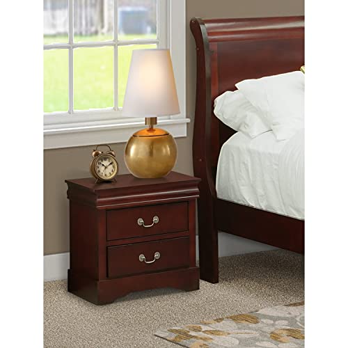 East West Furniture LPN-03 Louis Philippe Night Stand in Walnut Finish
